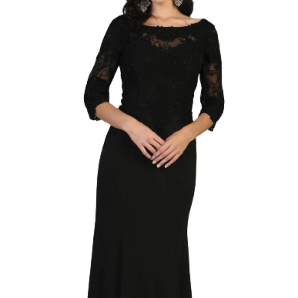 May Queen MQ1810 Evening Gown Black Size 2XL